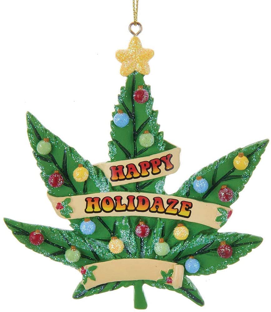 Cannabis Leaf Themed Candle holder Pot Pourri Christmas Xmas Gift 