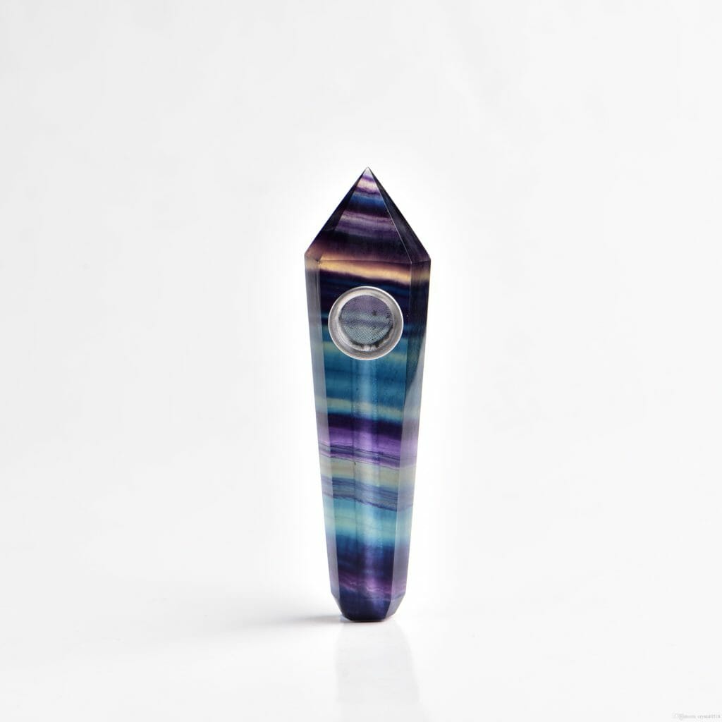 rainbow fluorite crystal pretty pipe