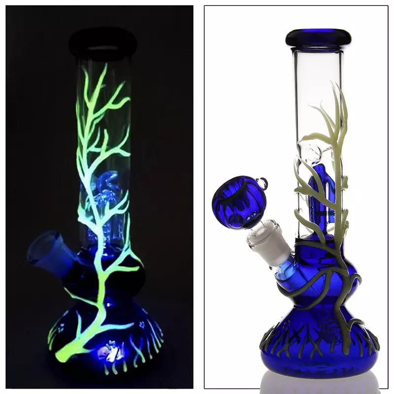 tree of life glow in the dark bong - pretty pipe shop