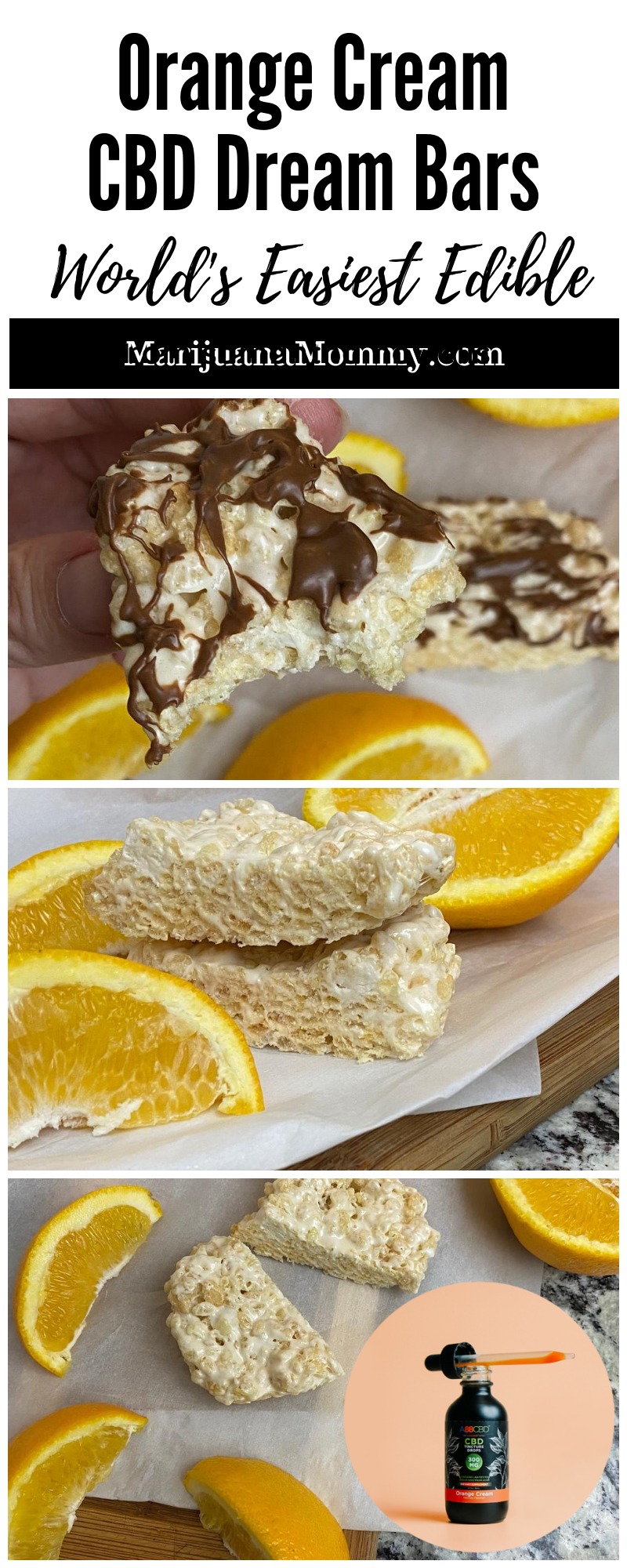 Orange Cream CBD Dream Bars - CBD Edible Recipe 
